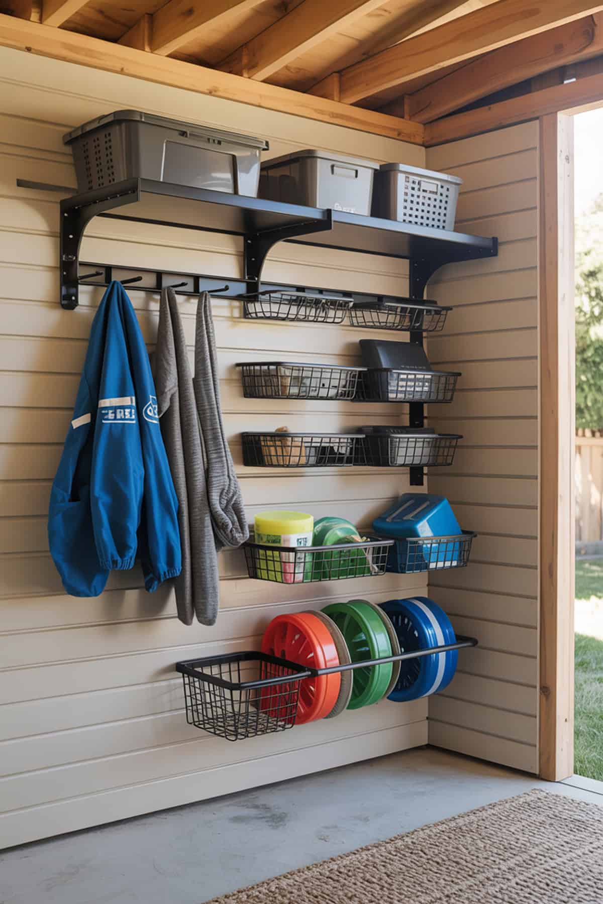 Wall Rail System With Custom Hooks