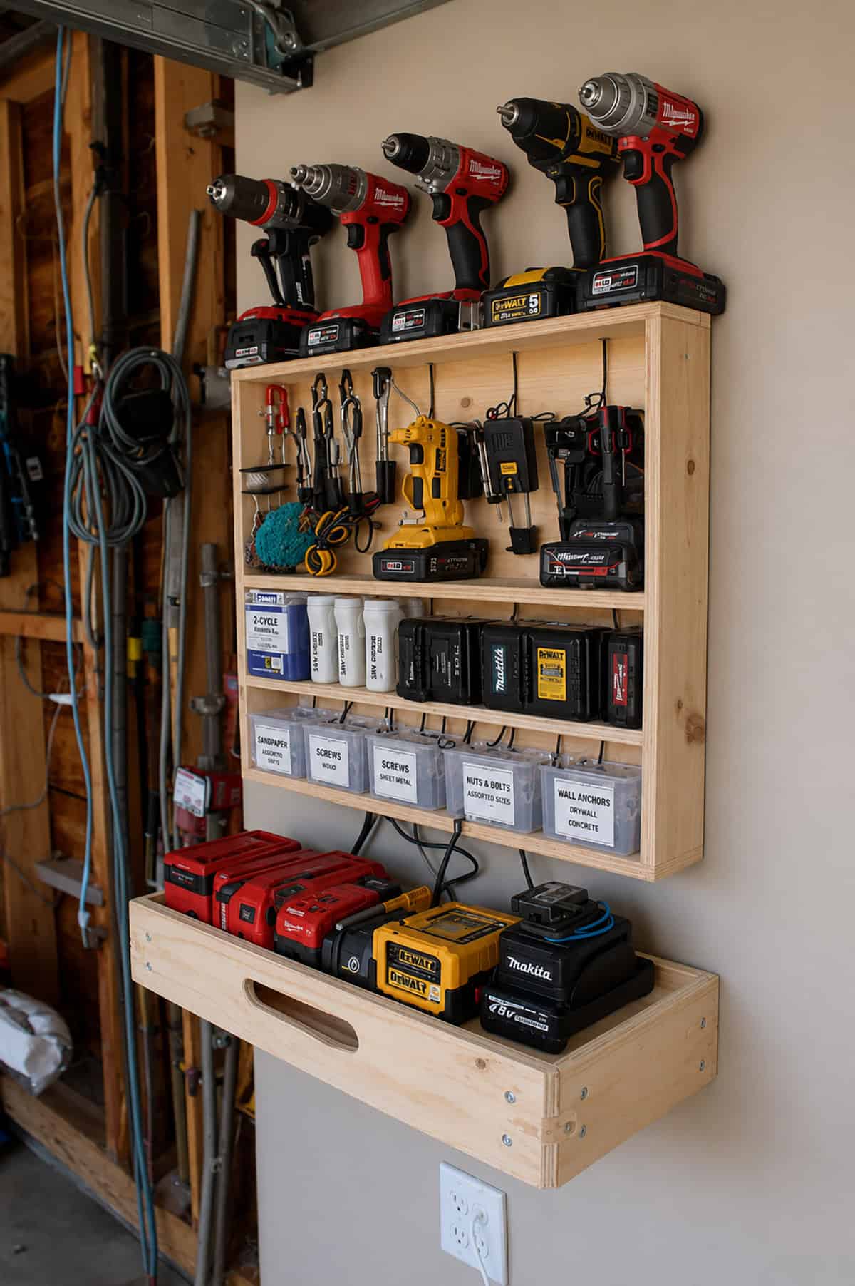 Battery Charging Station With Cord Management