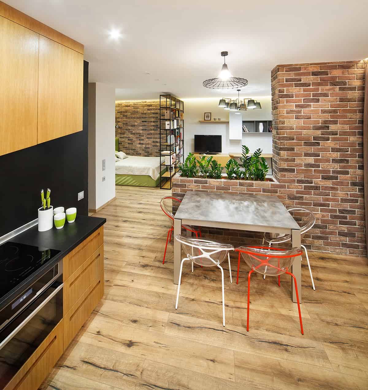 Brick Accents and Open Layout