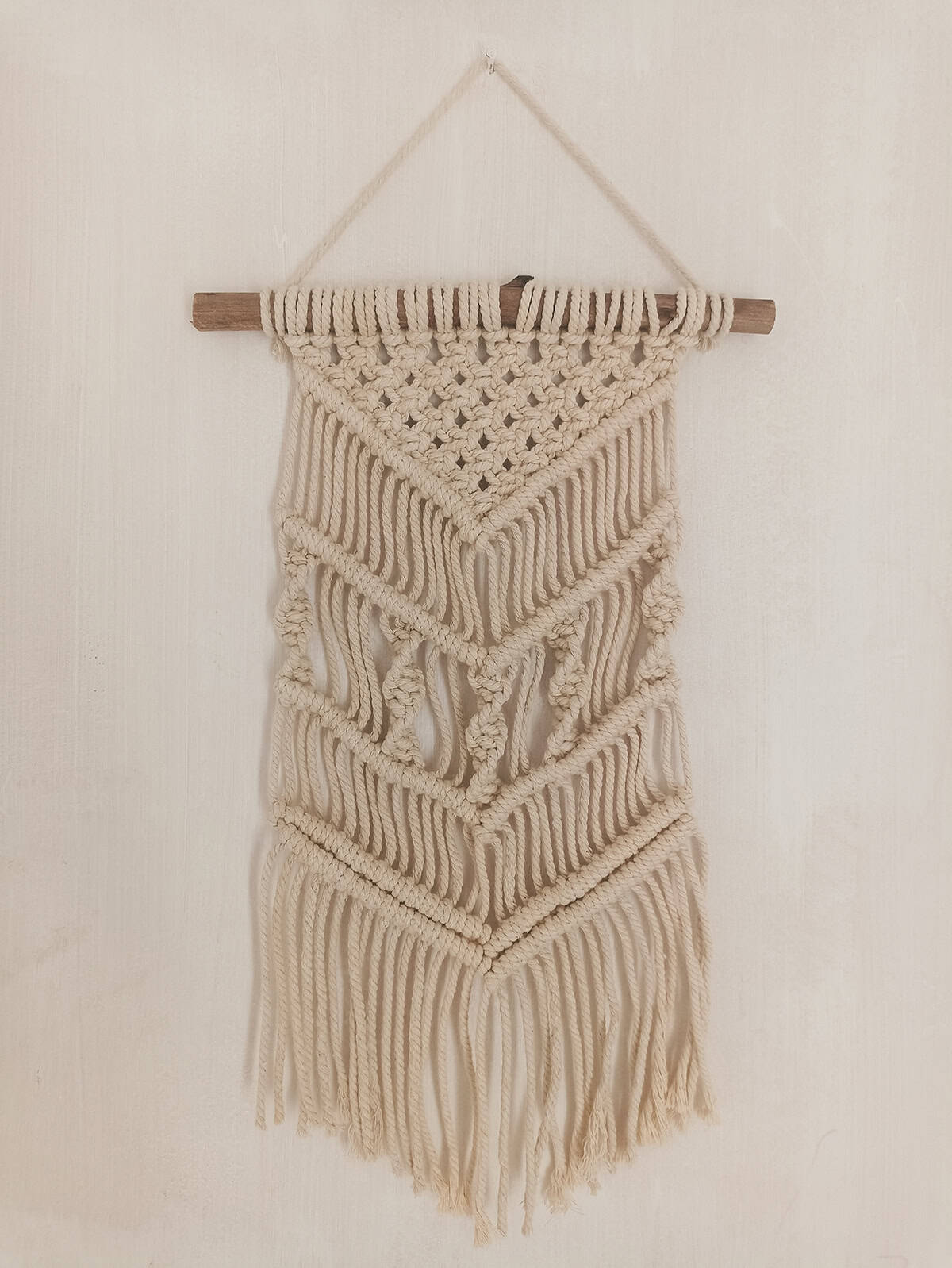 Chevron Fringe Macrame Wall Hanging