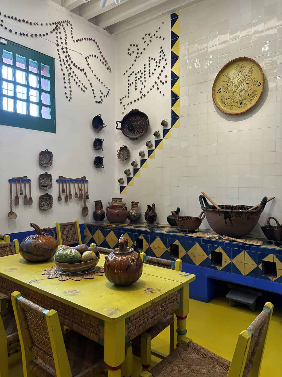 Colorful Mexican Kitchen with Blue Accents