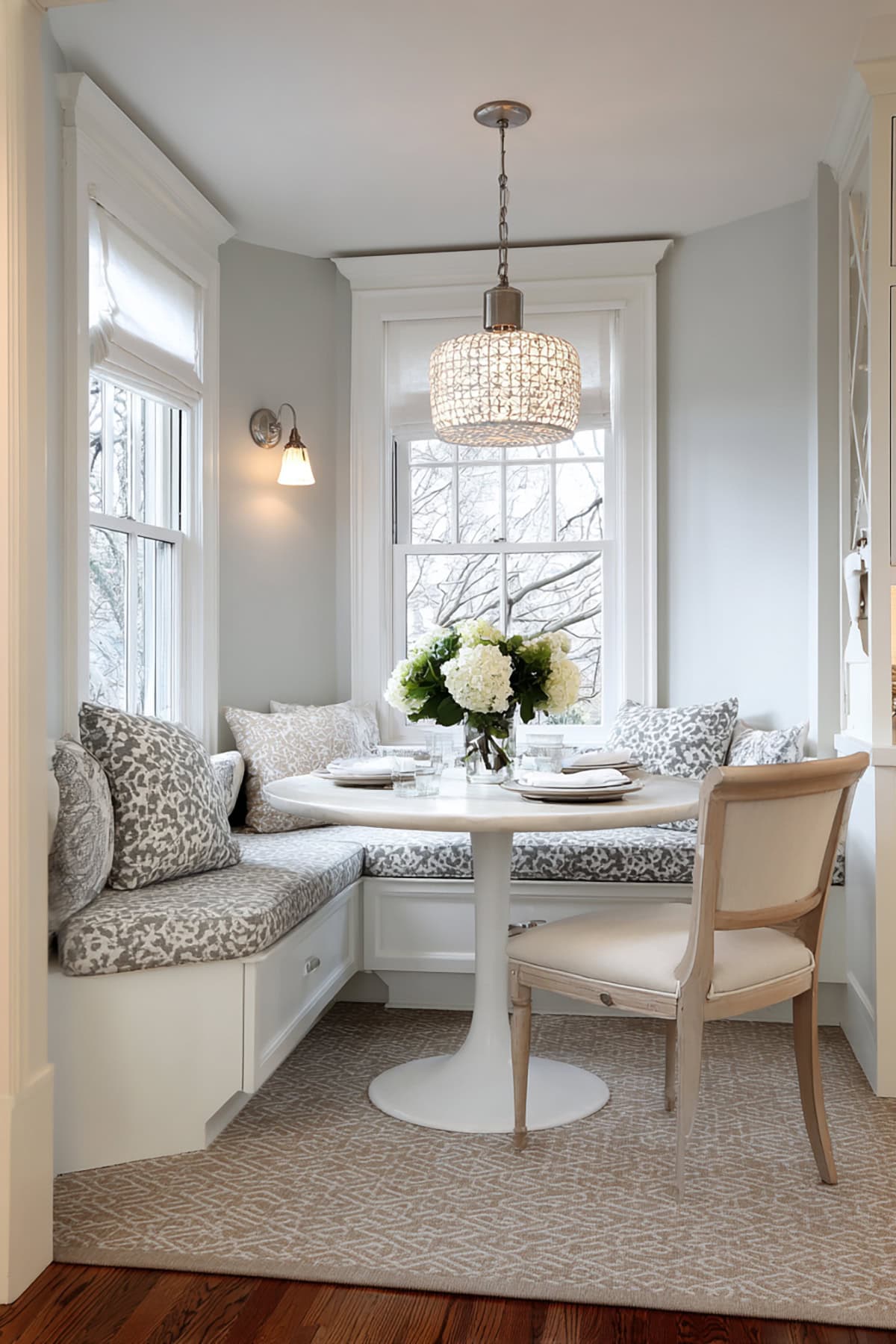 Corner Banquette with Built In Storage