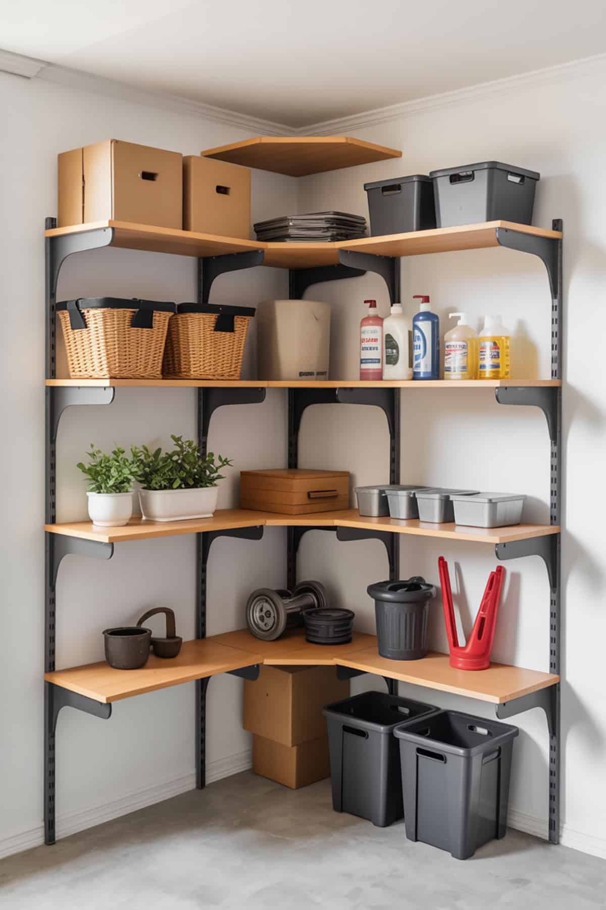 Corner Shelving Units for Unused Spaces