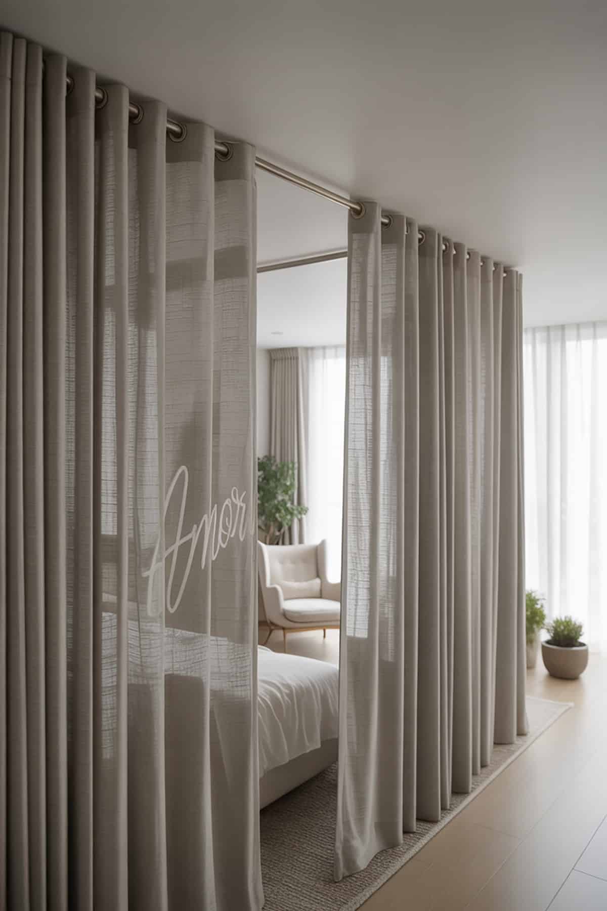 Curtains for Soft, Flexible Room Division