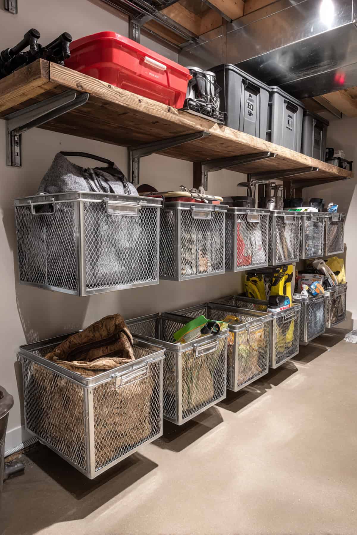 Expandable Metal Bins on Runners