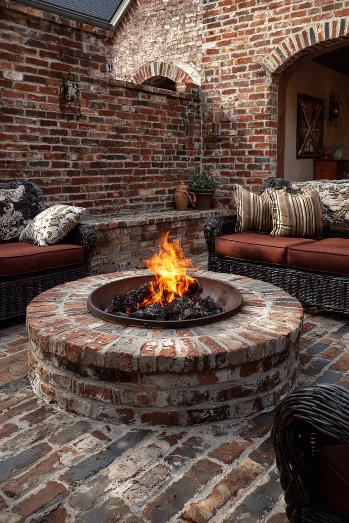 Fire Pit with Metal Liner for Durability