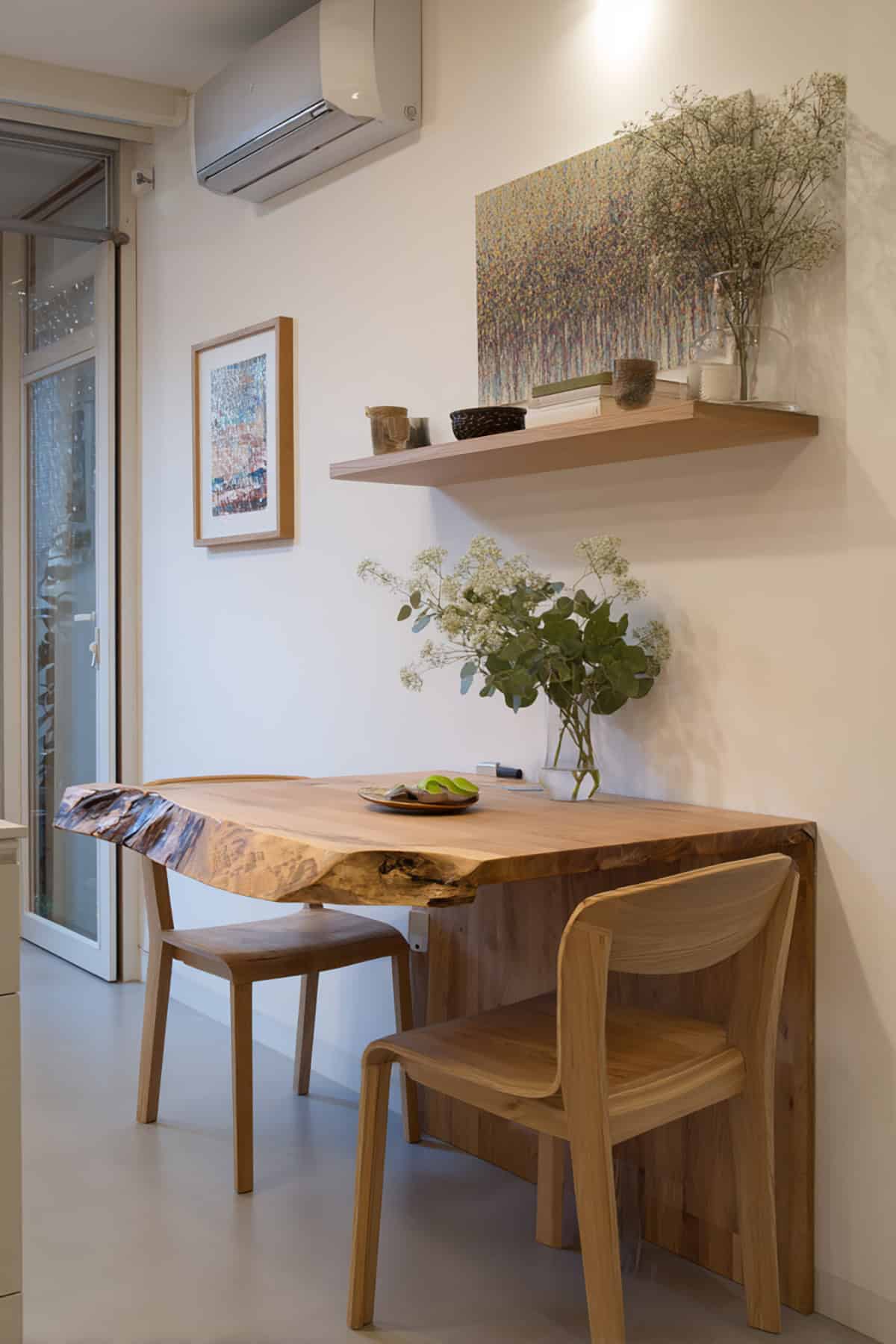 Floating Table Attached to Wall