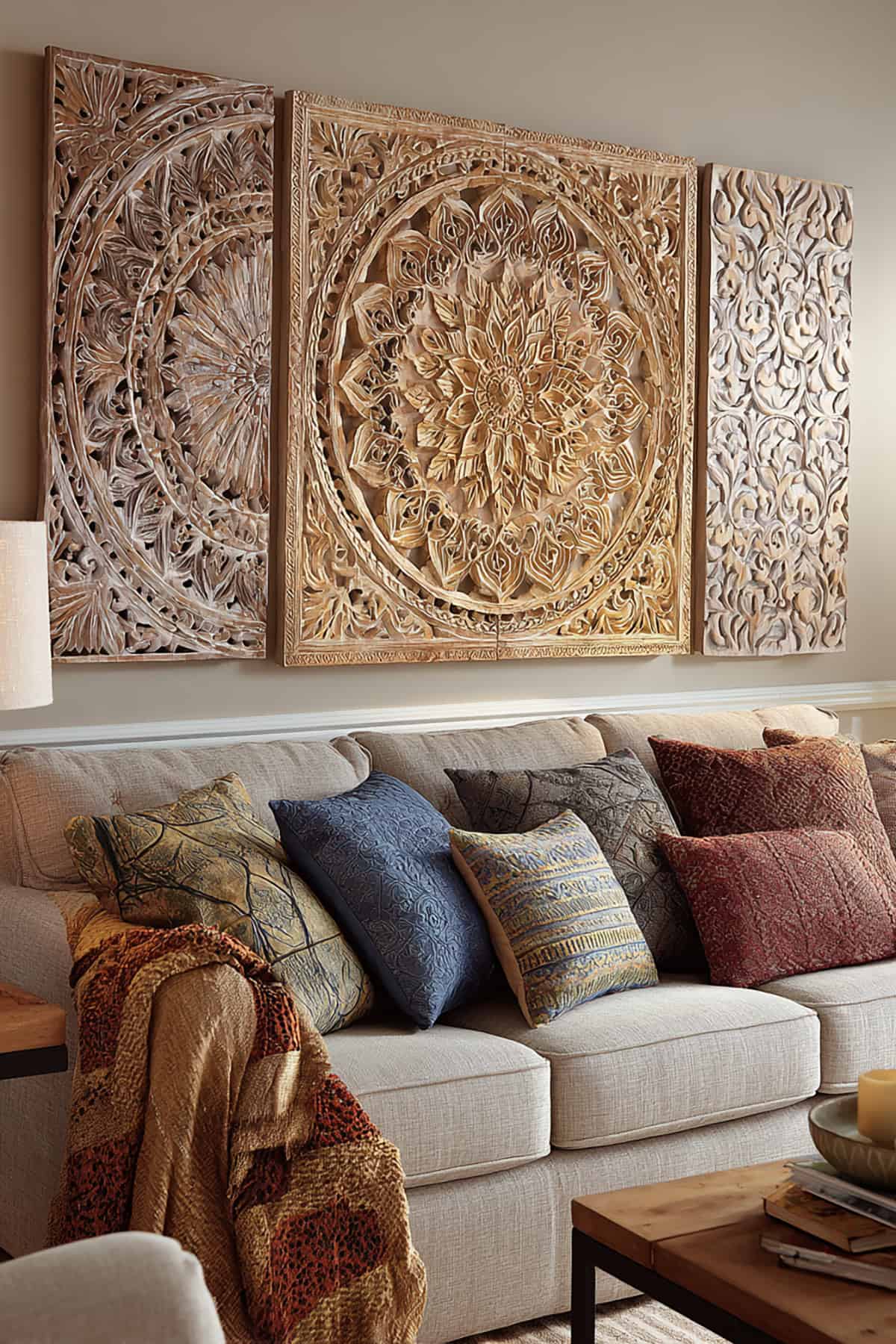Install a Set of Carved Wooden Panels