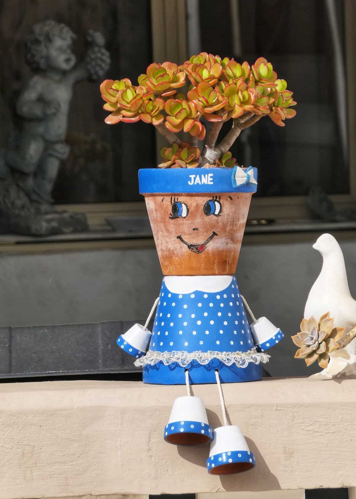 Jane the Pot Lady in Polka Dots