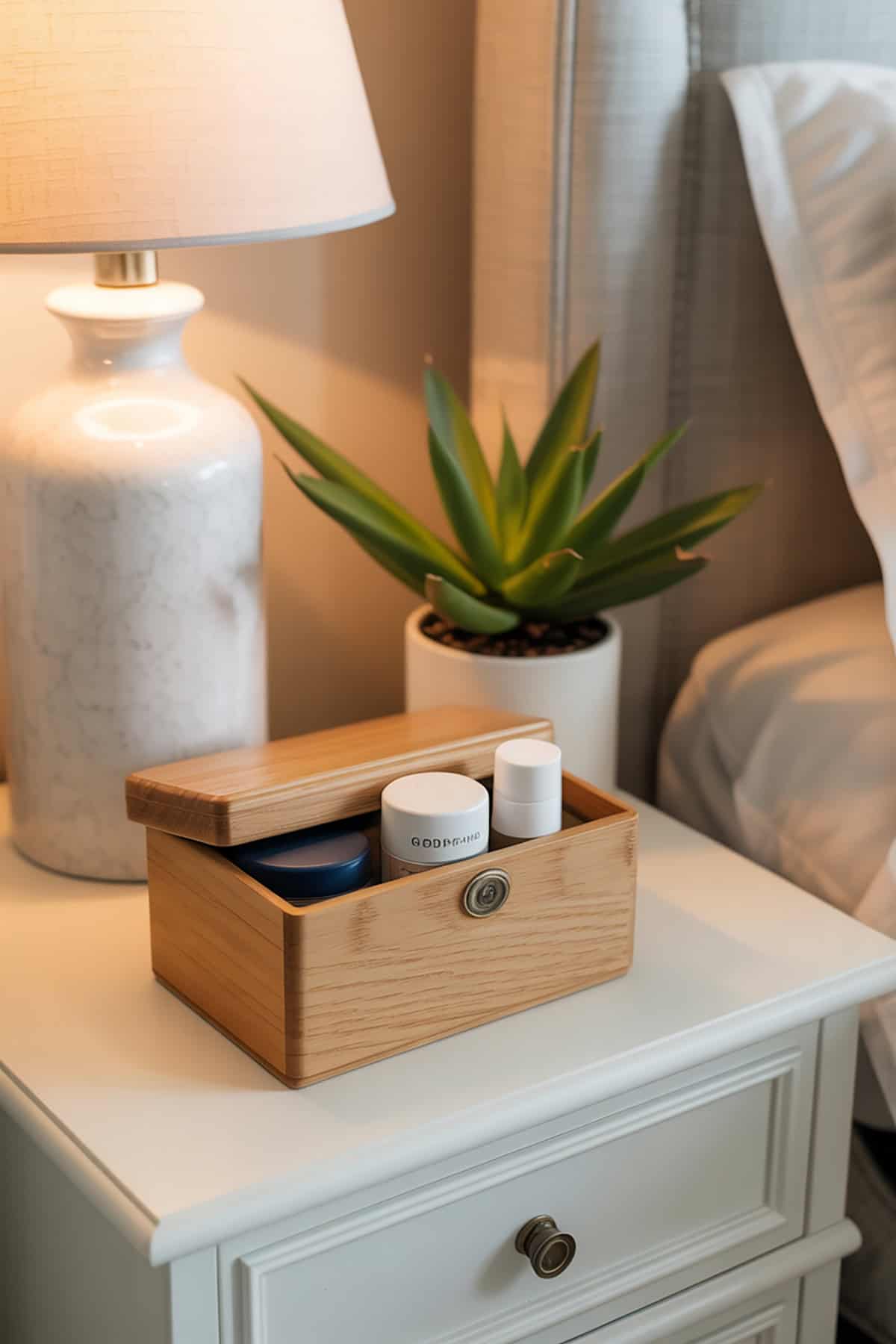 Lidded Box for Nighttime Essentials