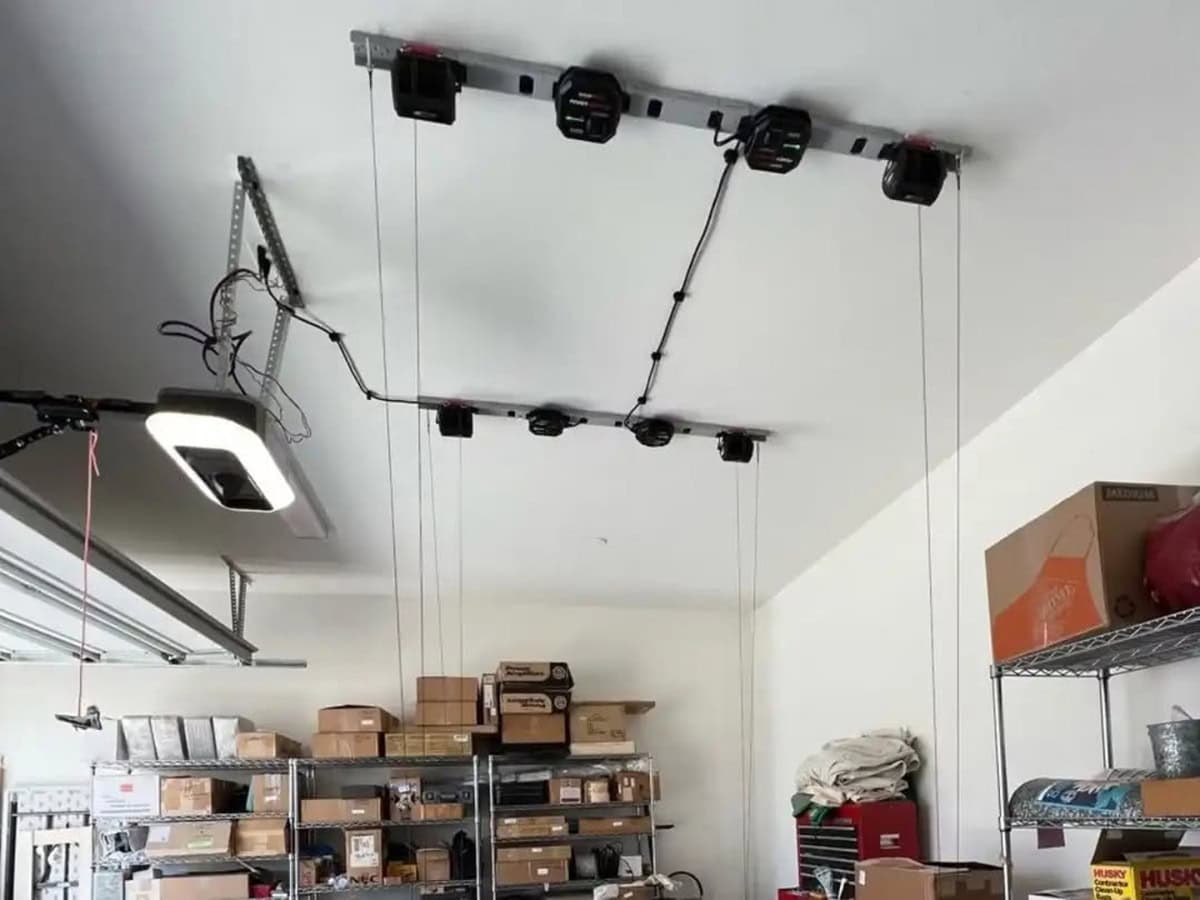 Make Use of Ceiling Space with a Pulley System