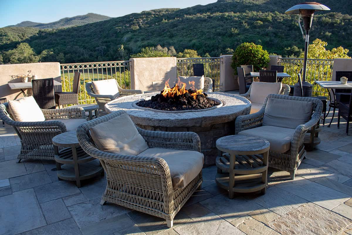 Mountain View Lounge with Brick Fire Pit