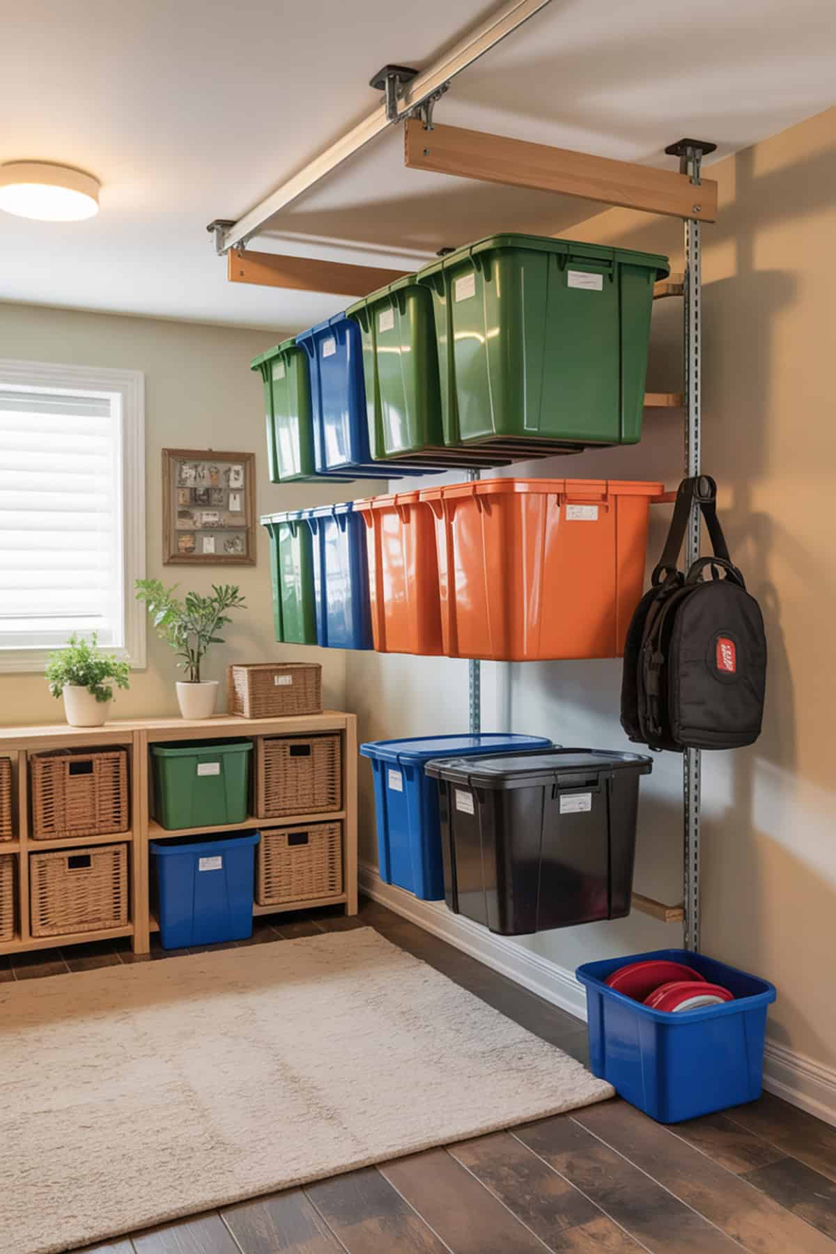 Overhead Pulley Storage System