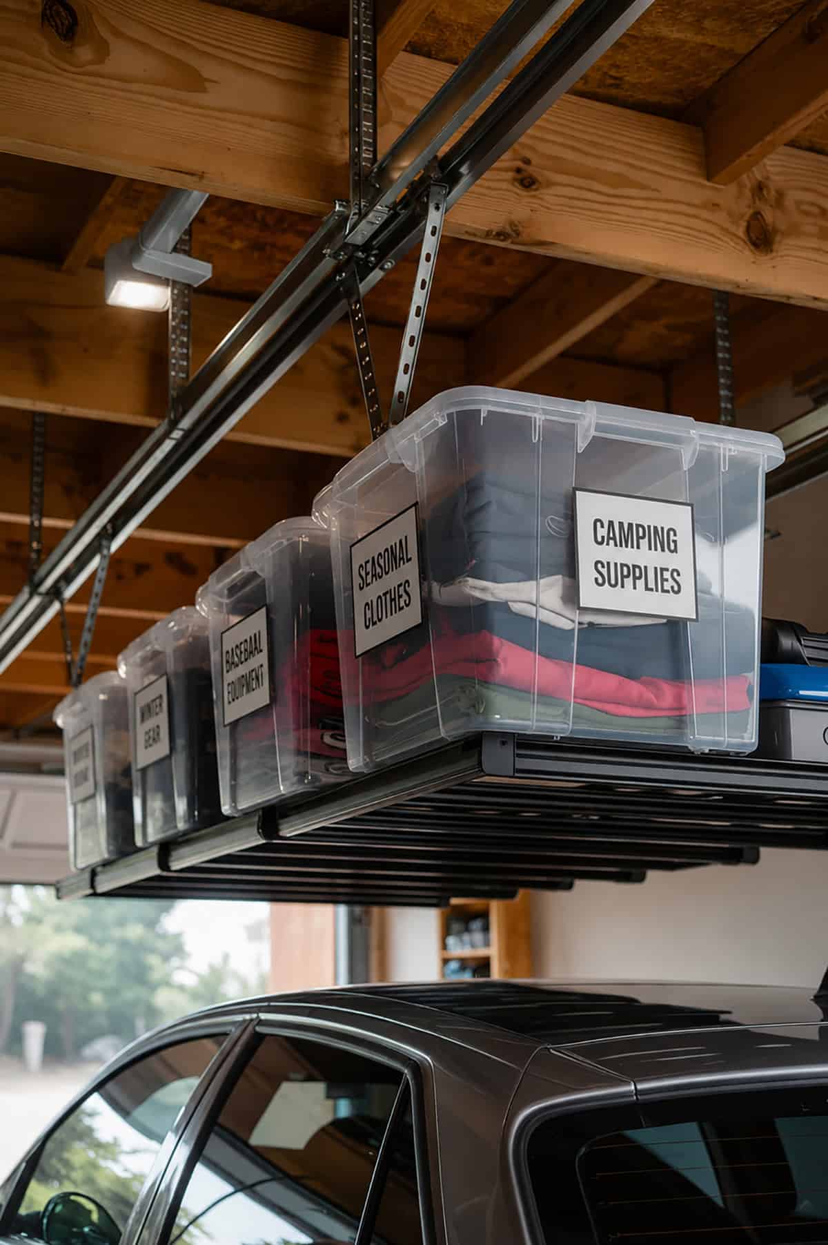 Overhead Sliding Bin Track