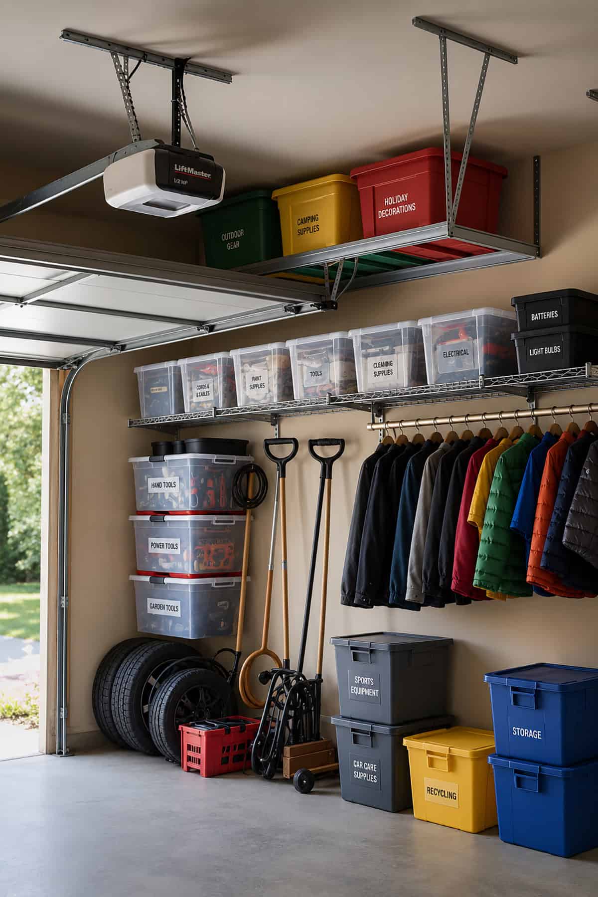 Overhead Storage Racks for Seasonal Items