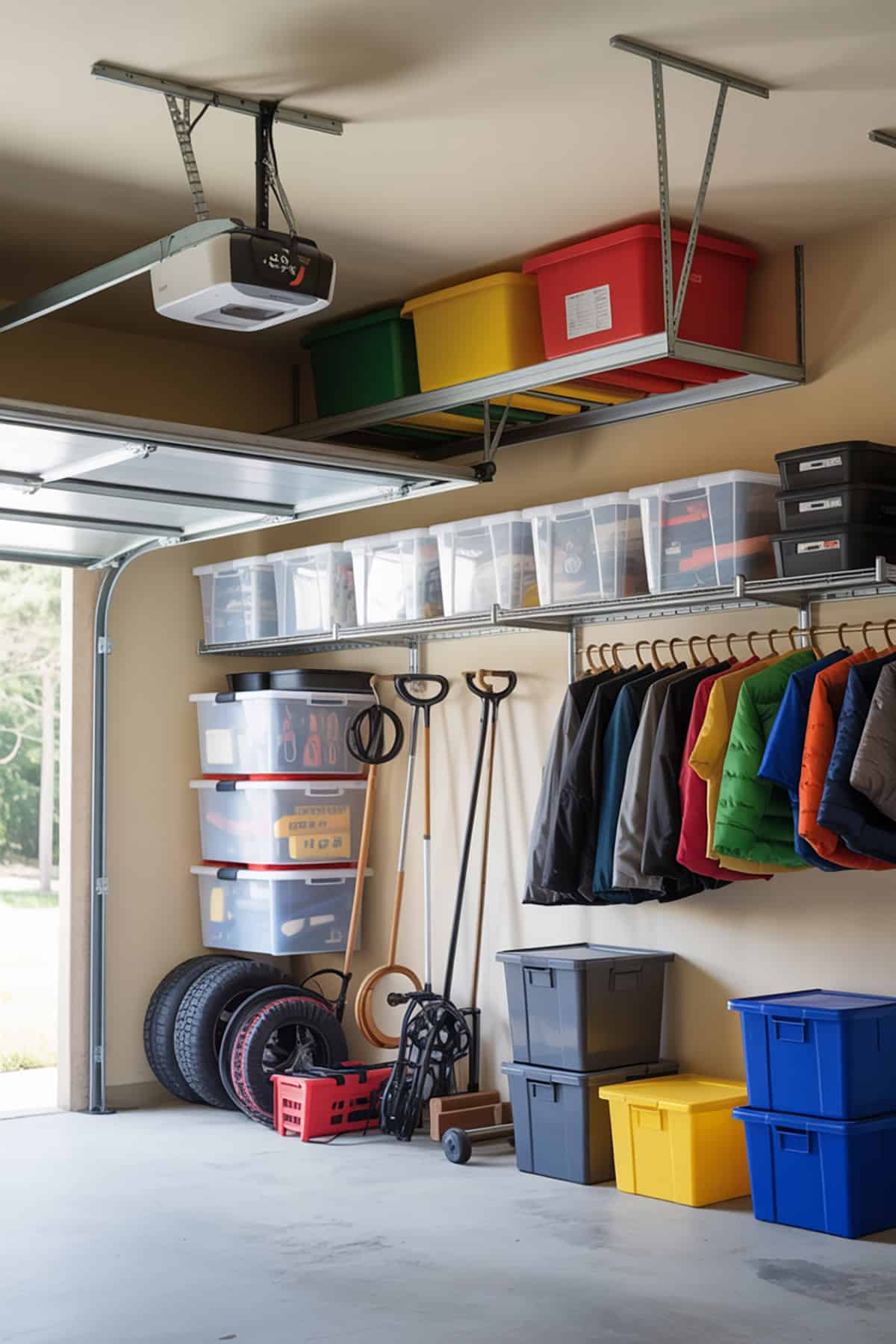 Overhead Storage Racks for Seasonal Items