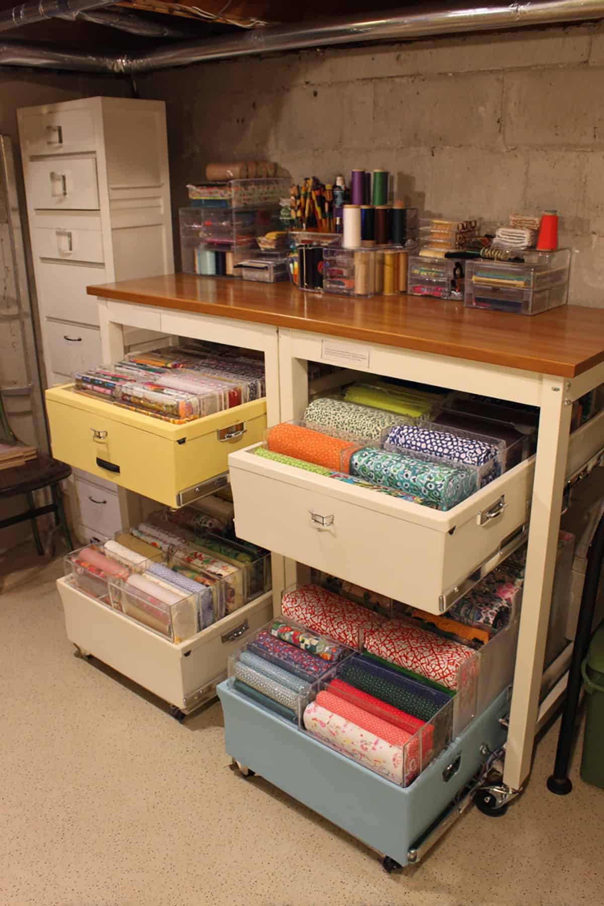 Rolling Bins for Craft Supplies