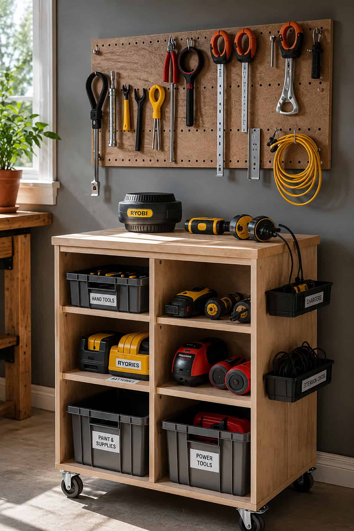 Rolling Storage Cabinet for DIY Projects
