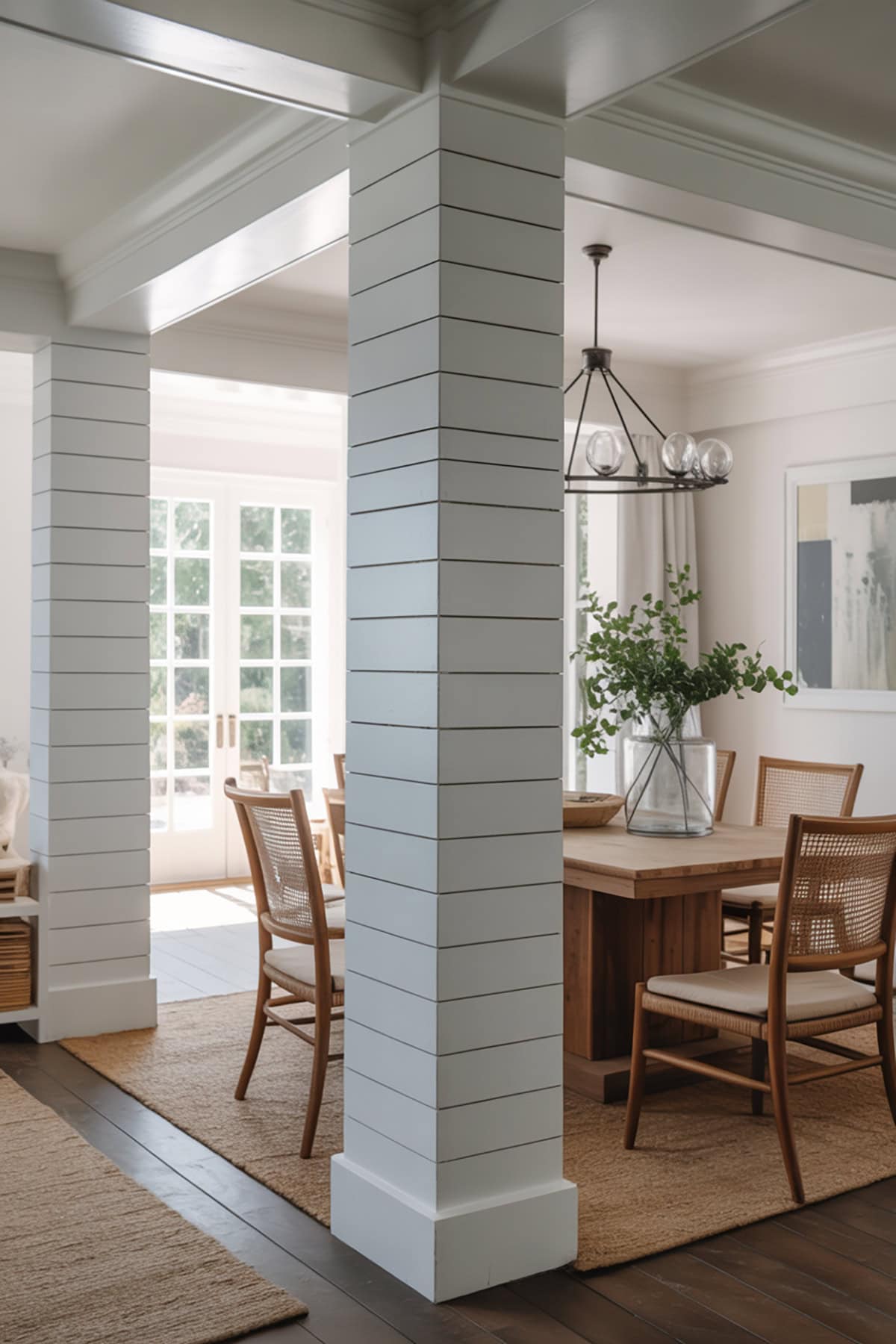 Shiplap Wrapped Square Columns