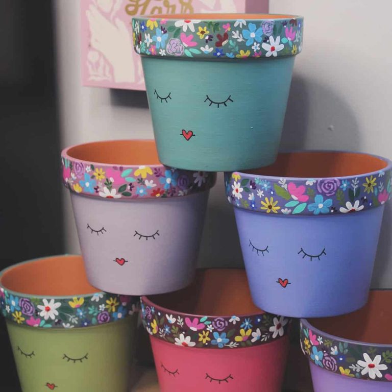 44 DIY Painted Flower Pot Ideas Anyone Can Try