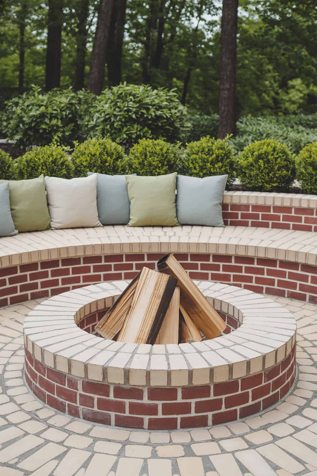 Two Tone Brick Fire Pit