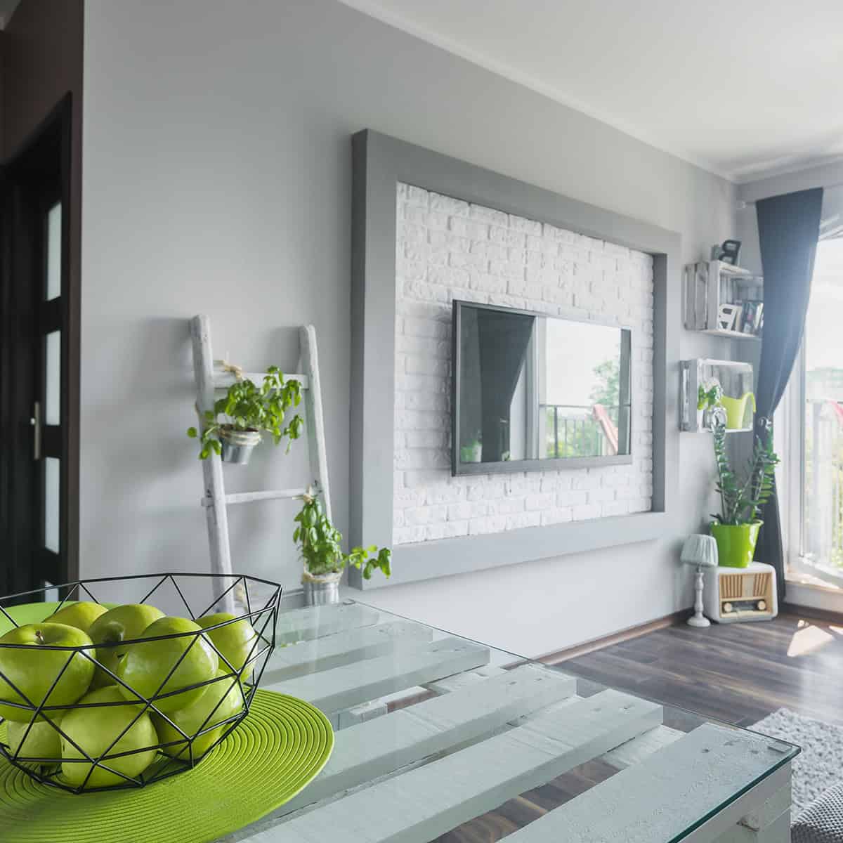 Accent Wall Frame Around the TV