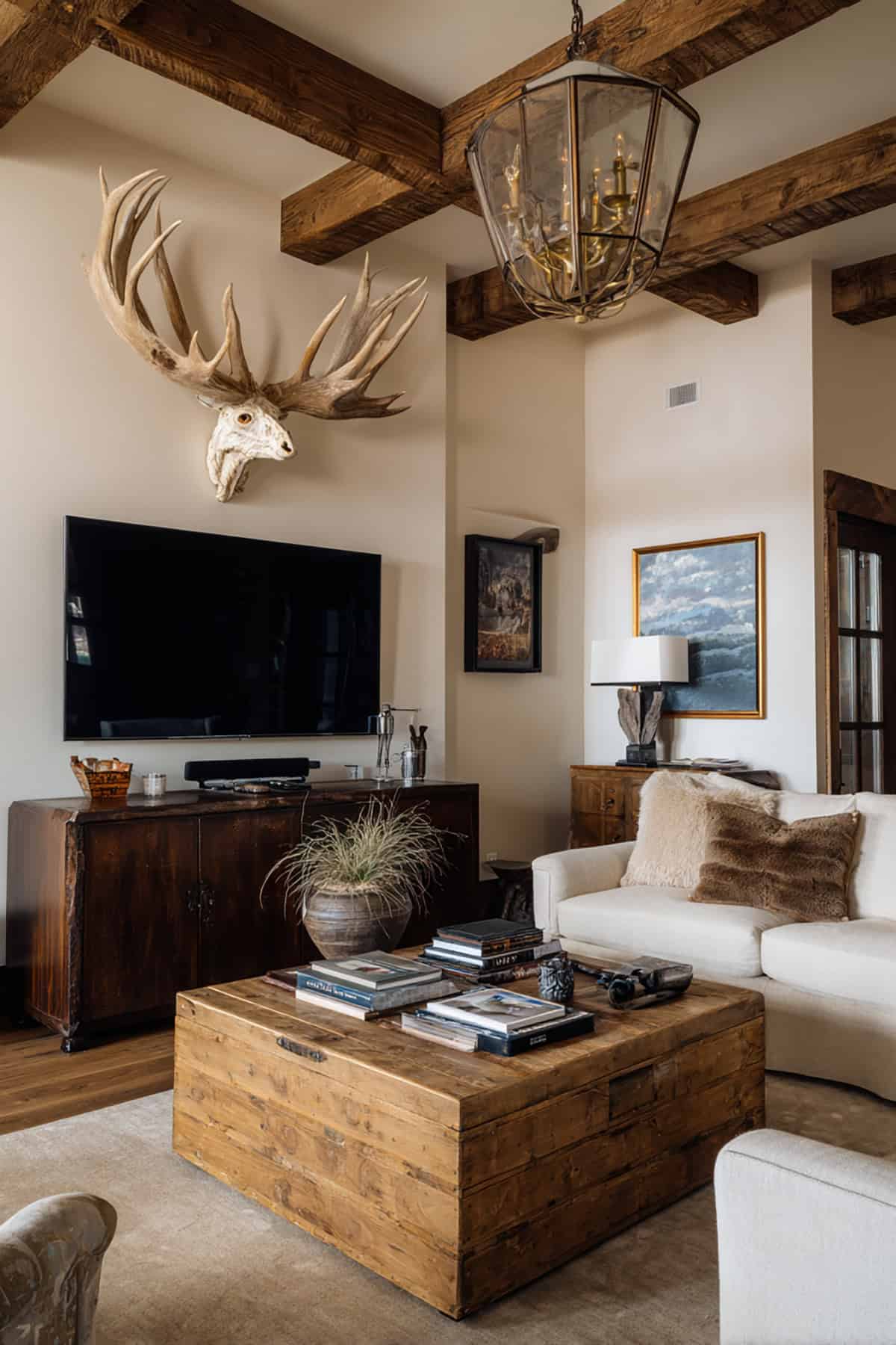 Antler or Horn Display for Rustic Character