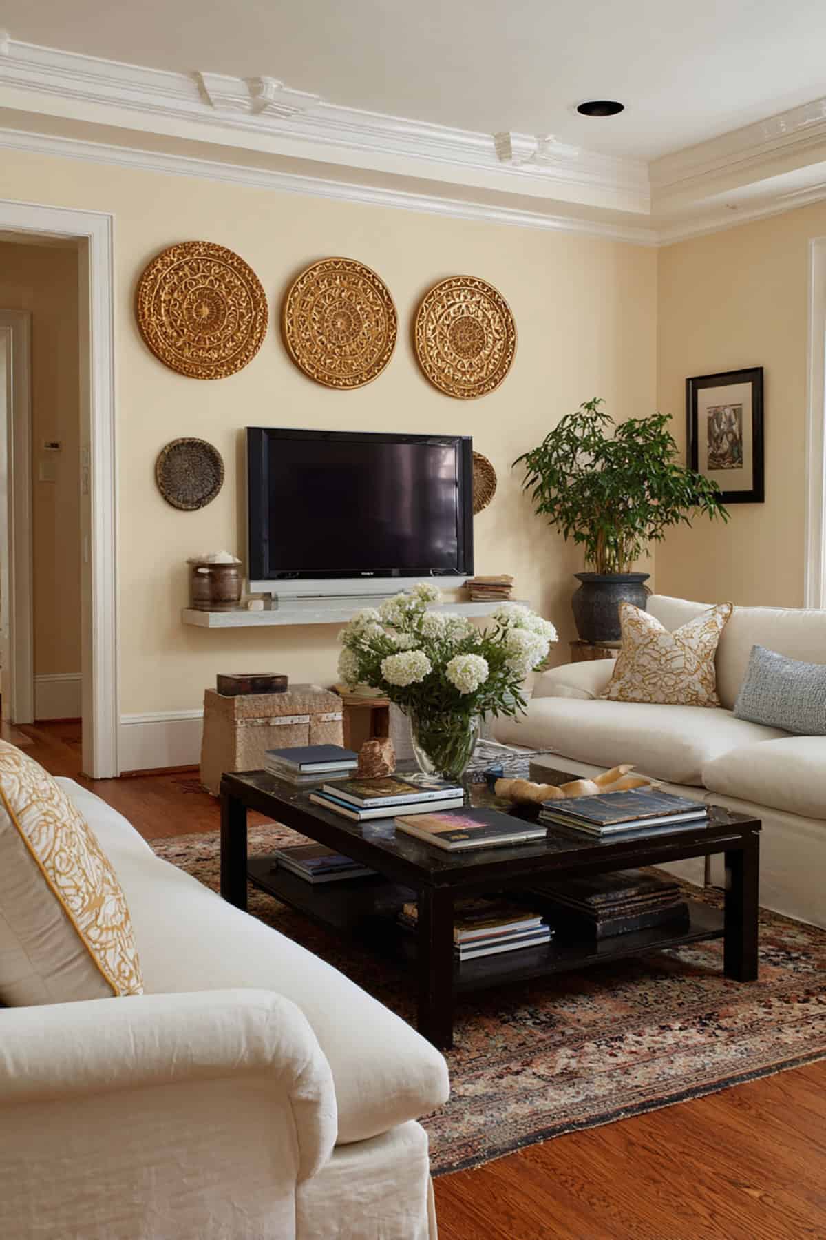 Brass or Ceramic Medallions as Decorative Accents