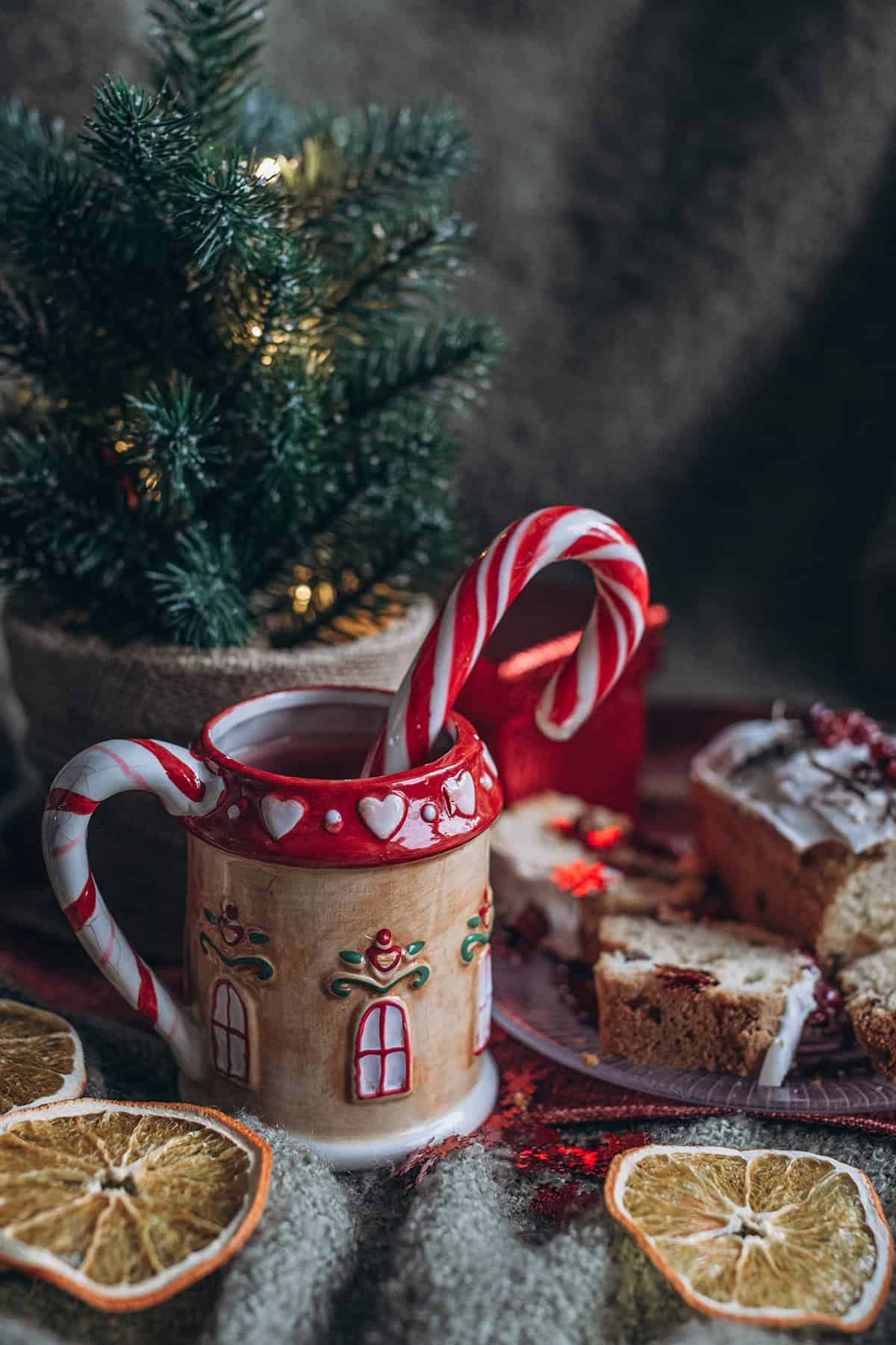 Cozy Mug and Treats Holiday Scene