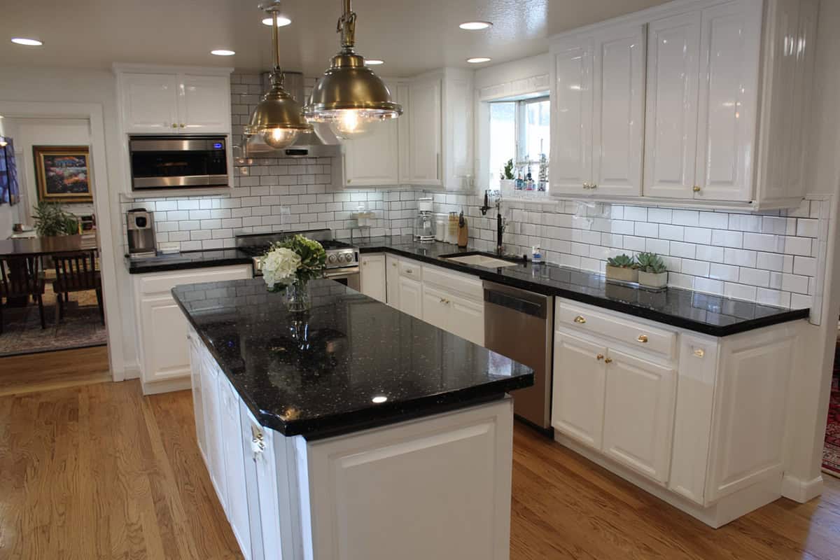 Crisp White Cabinets and Subway Tile