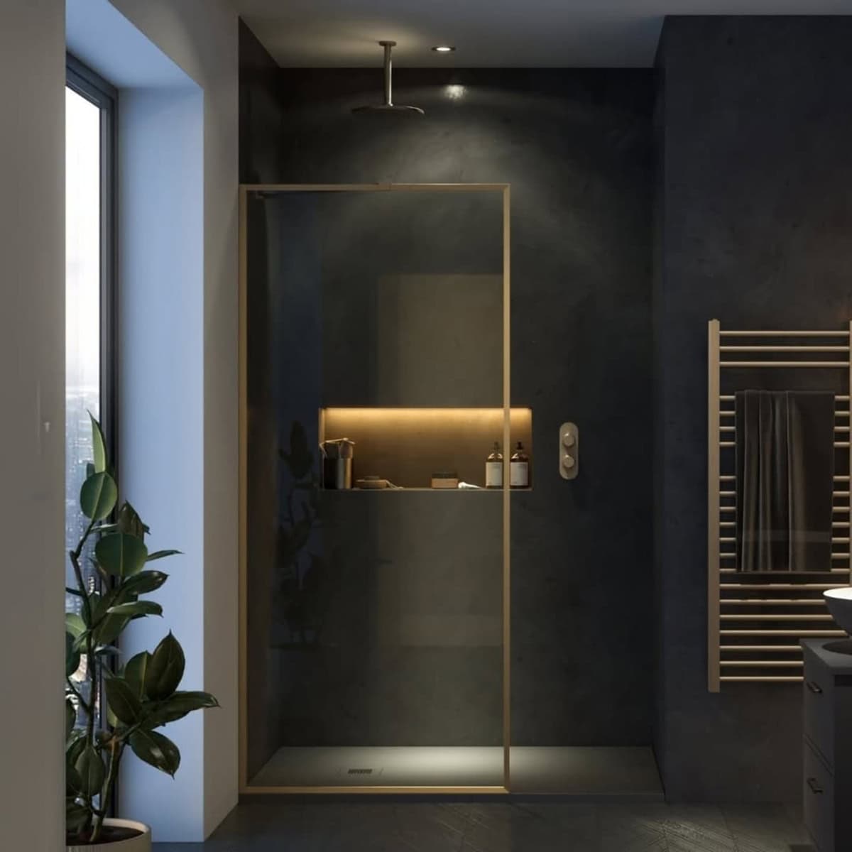 Dark with Gold Accents