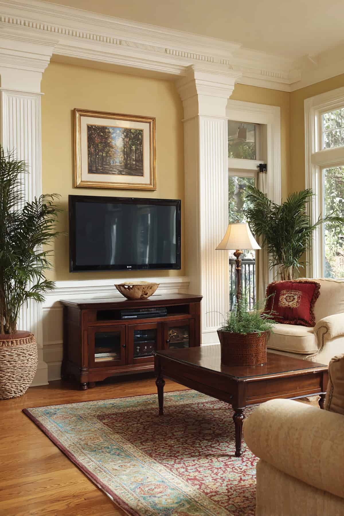 Decorative Molding Frame Around the TV