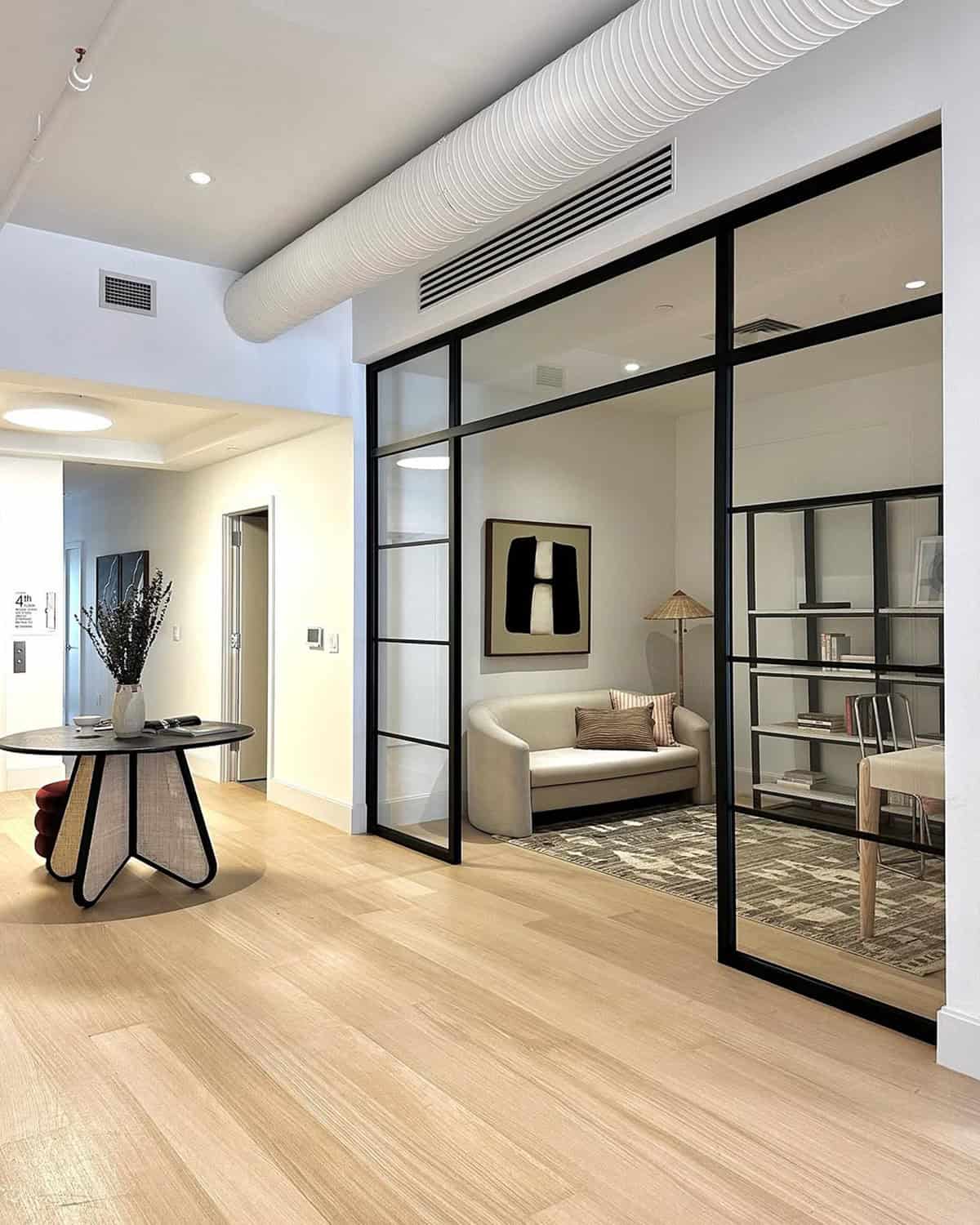 Doorless Glass Walled Room