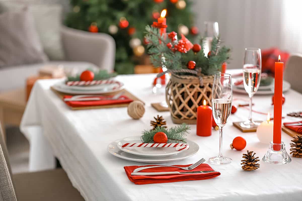Elegant Red Table Setting