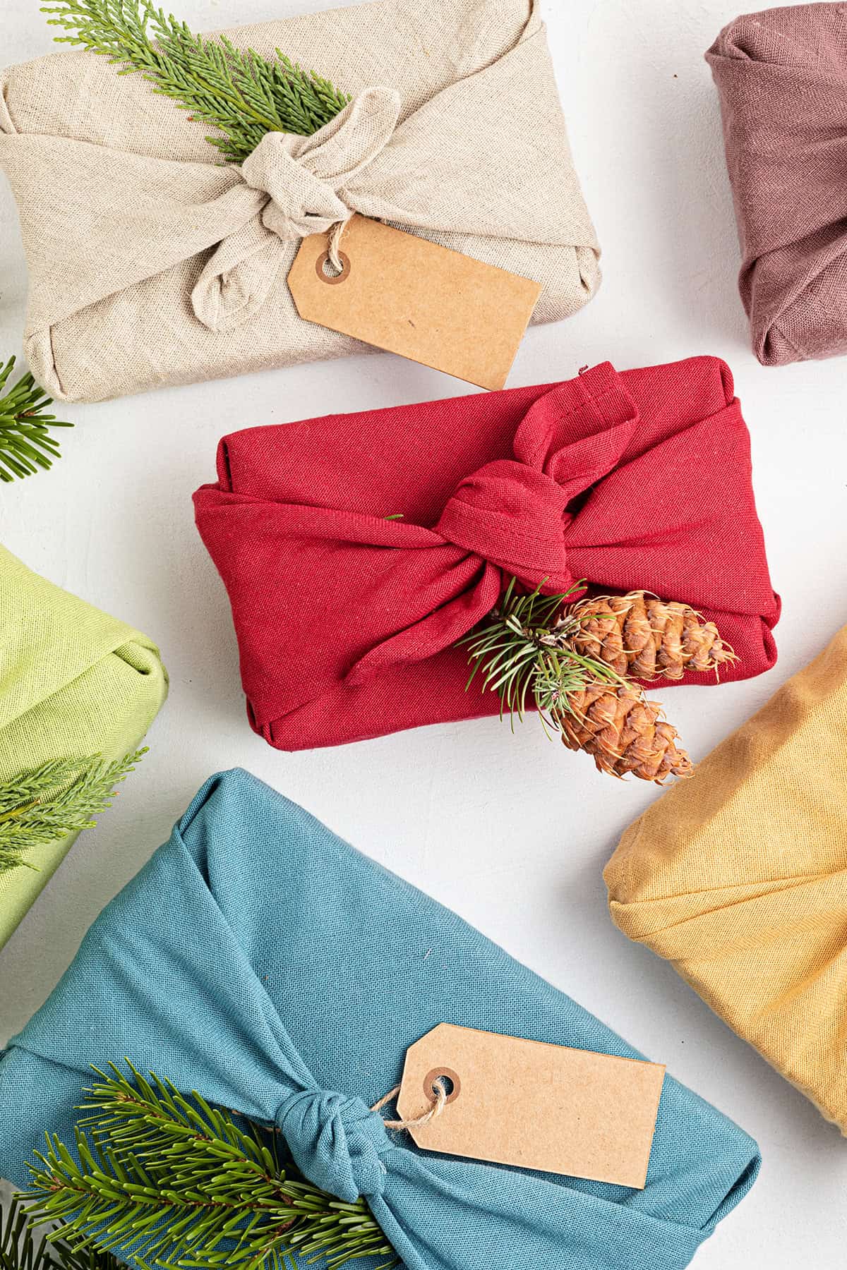 Furoshiki Palette with Evergreen Touches