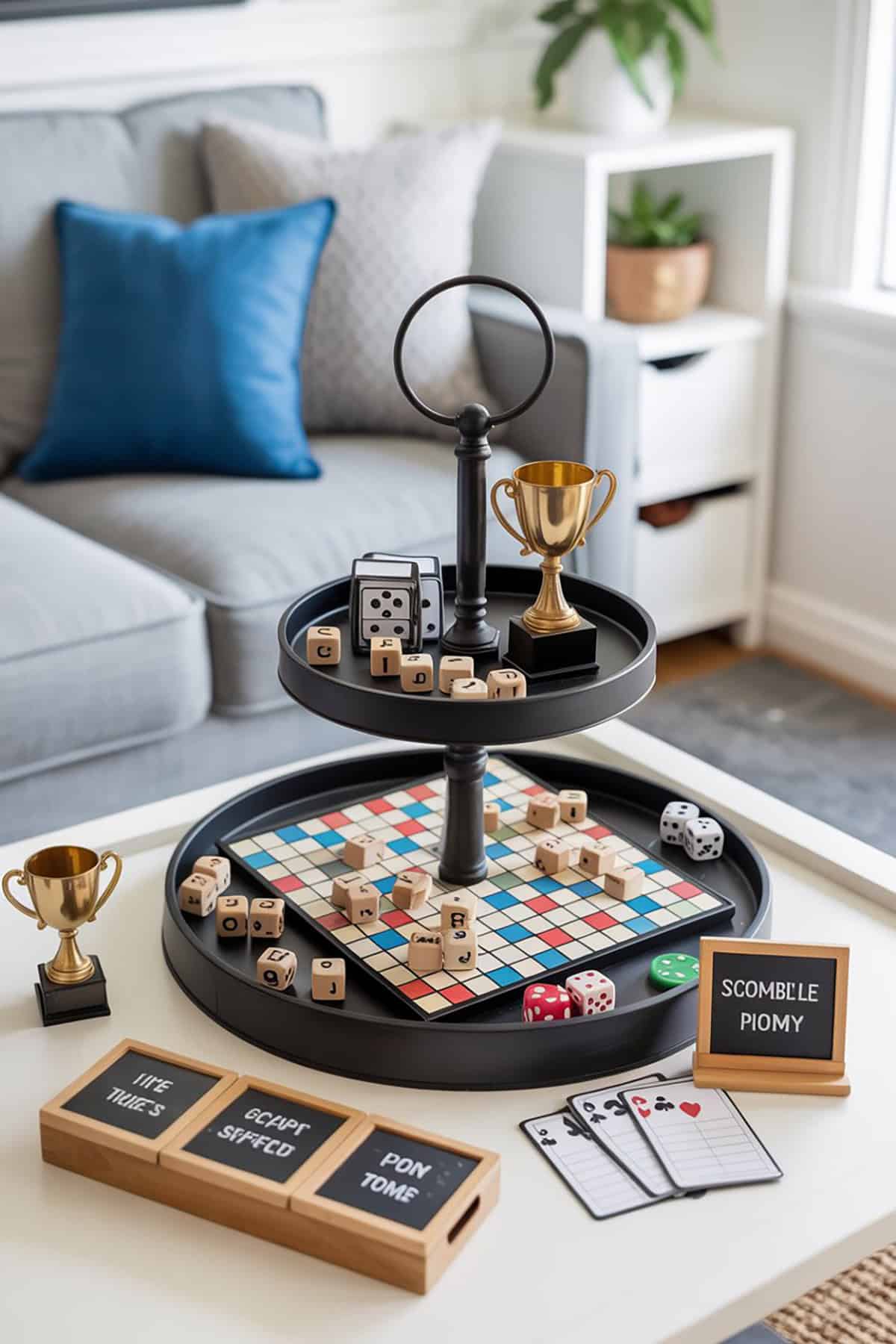 Game Night Tiered Tray Theme