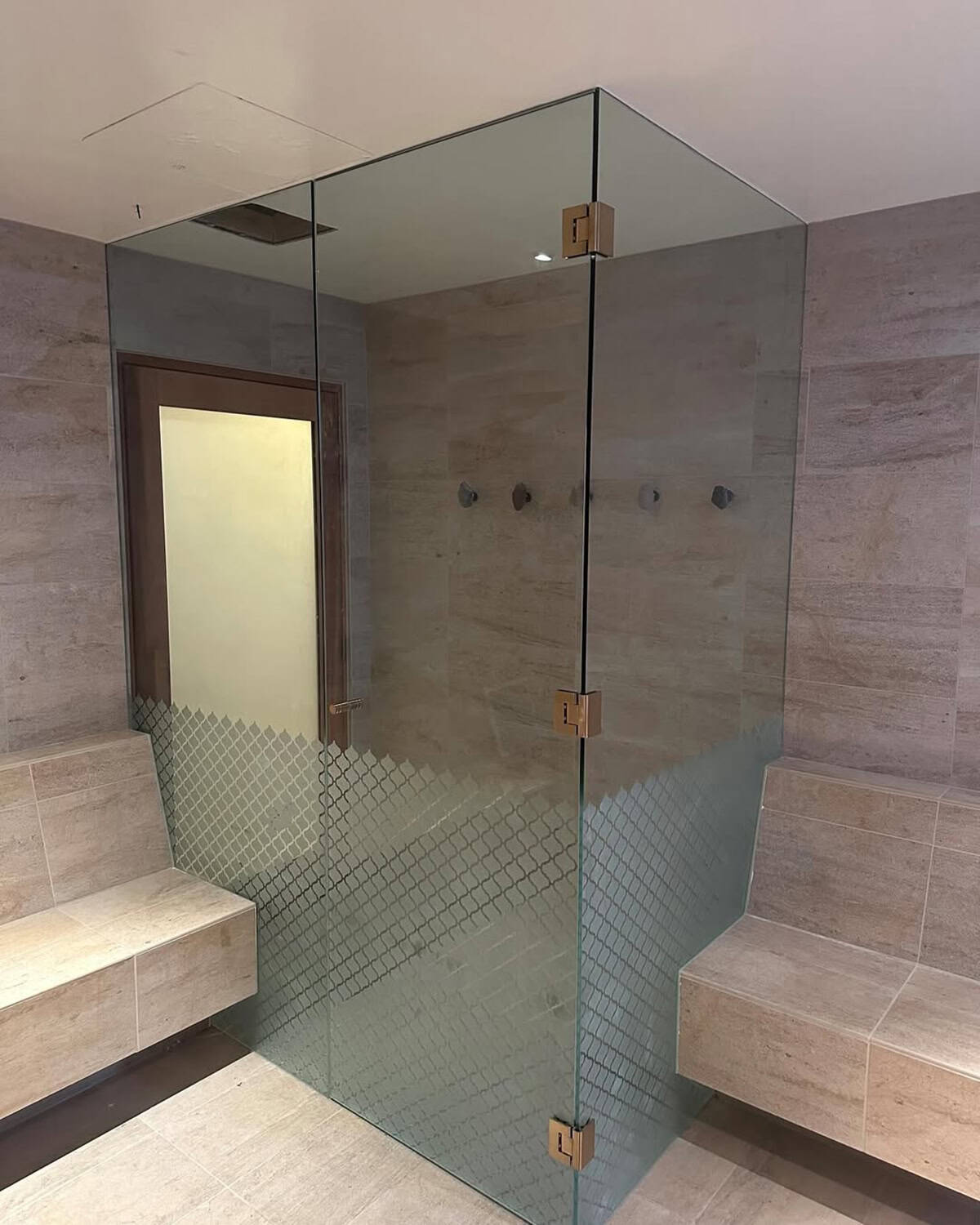 Half Frosted Frameless Glass