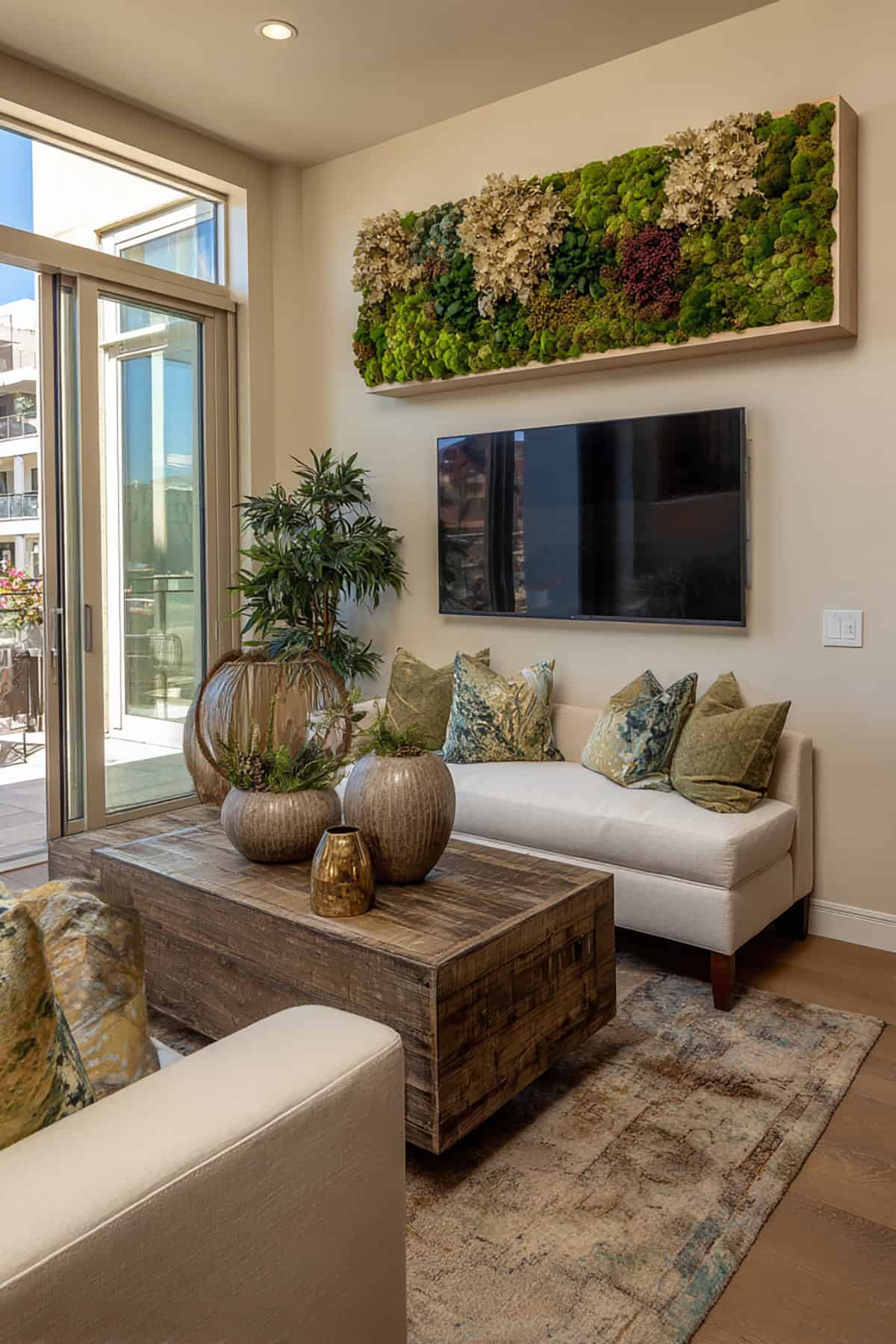 Horizontal Wall Garden Box with Dried Plants