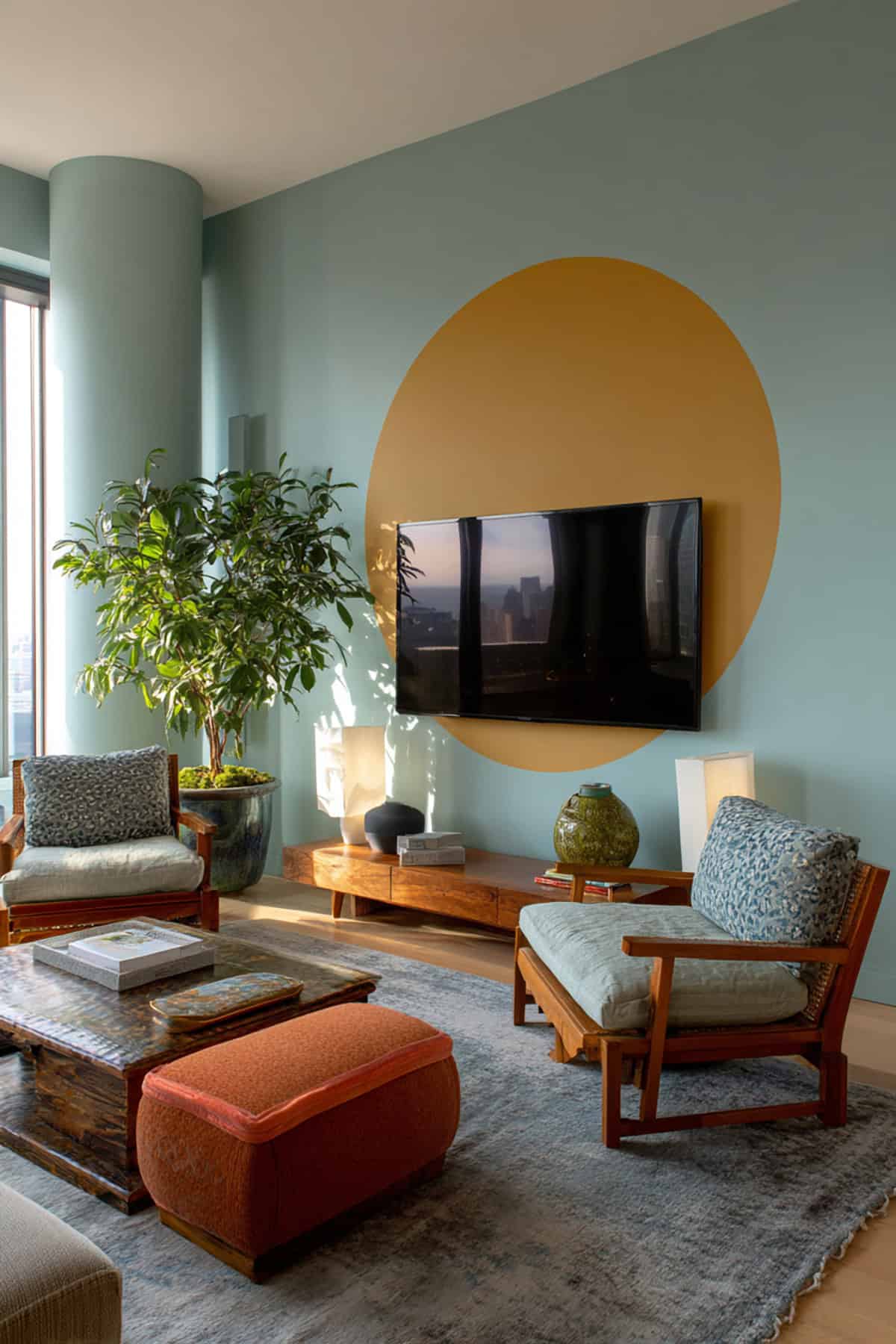 Large Painted Circle for a Bold Backdrop