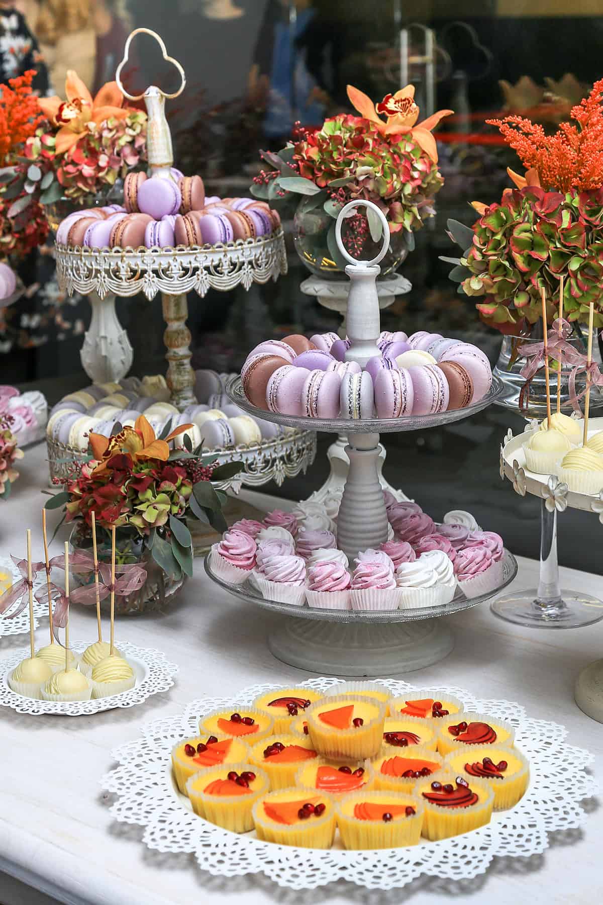 Macaron Candy Bar Display in Soft Pastels