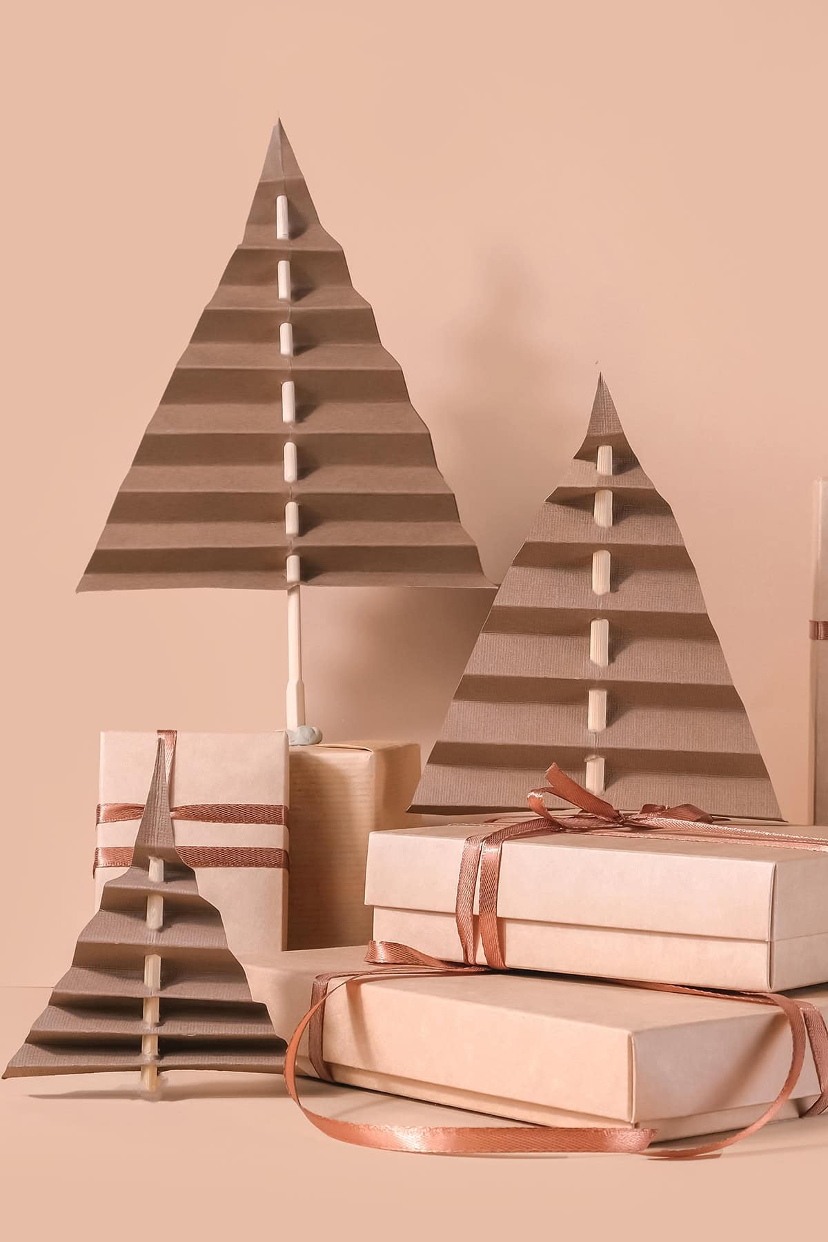 Paper Tree Toppers in Soft Neutrals