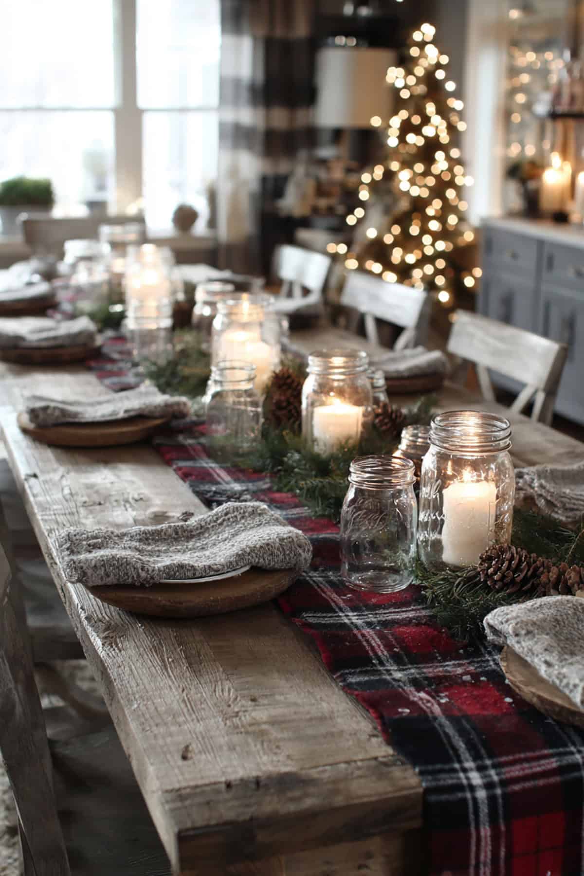 Plaid Blanket Table Runner