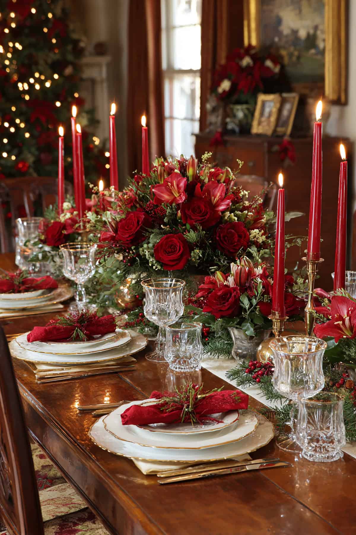Red Christmas Centerpiece