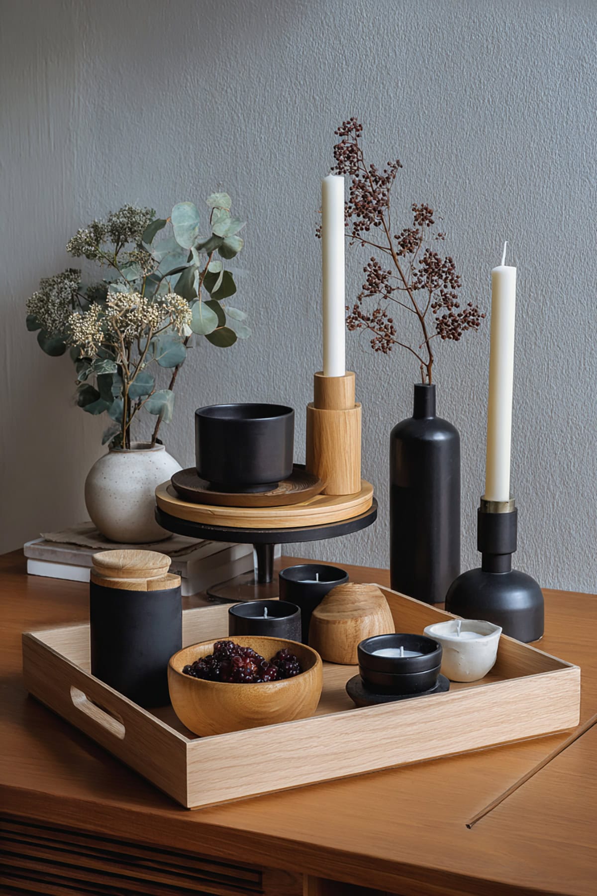 Scandi Minimalist Tiered Tray