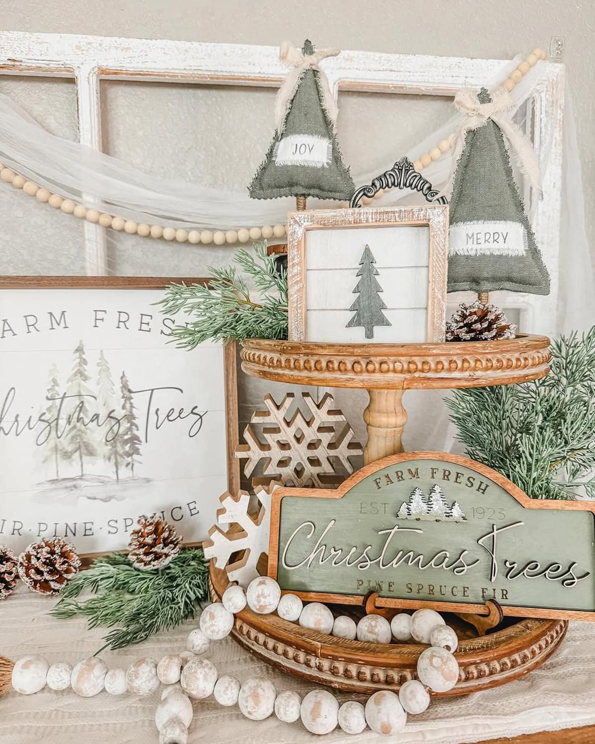Wooden Tiered Trays