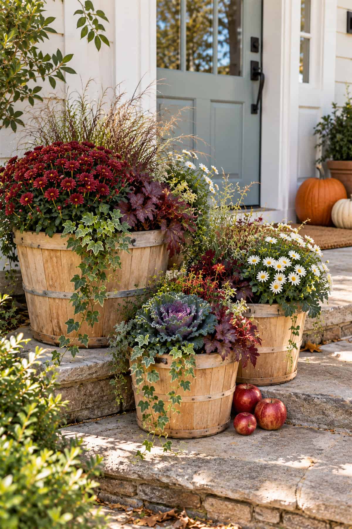 Apple Basket Planter Cluster