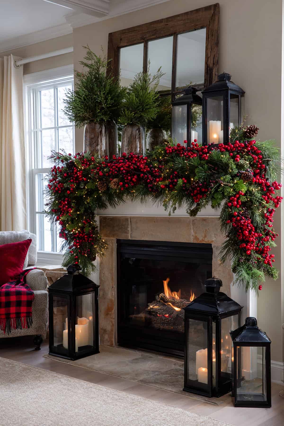 Berry Explosion Mantel