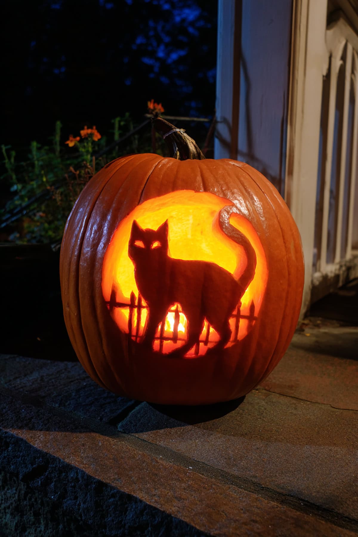 Black Cat in the Moonlight
