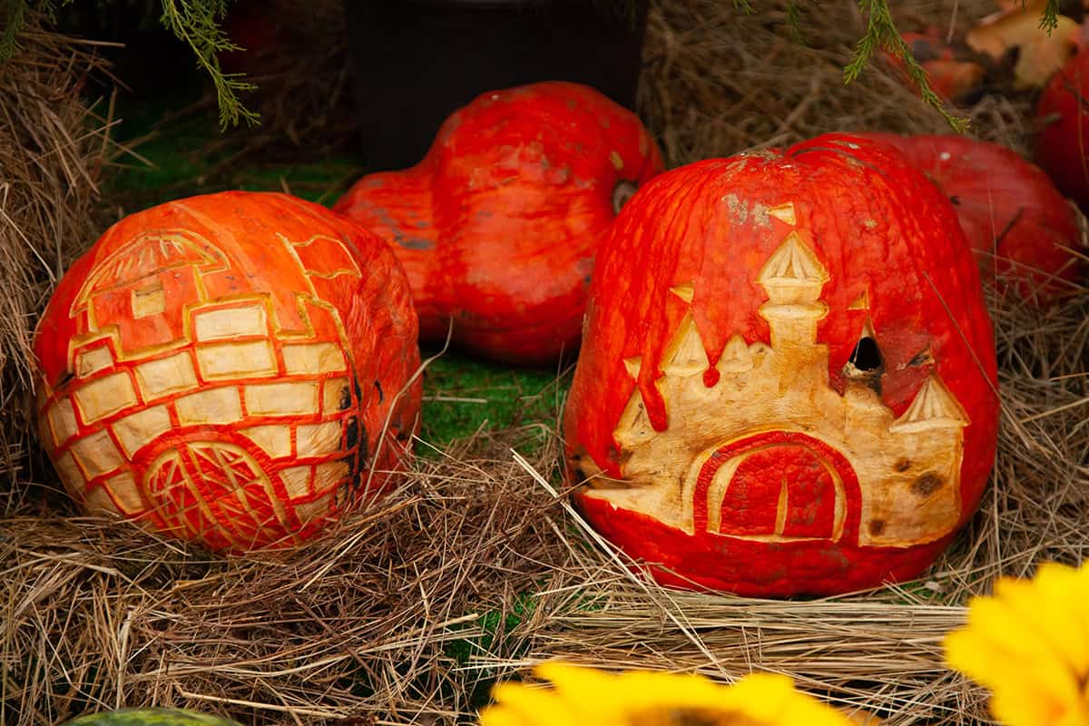 Castle and Brick Wall Pumpkins