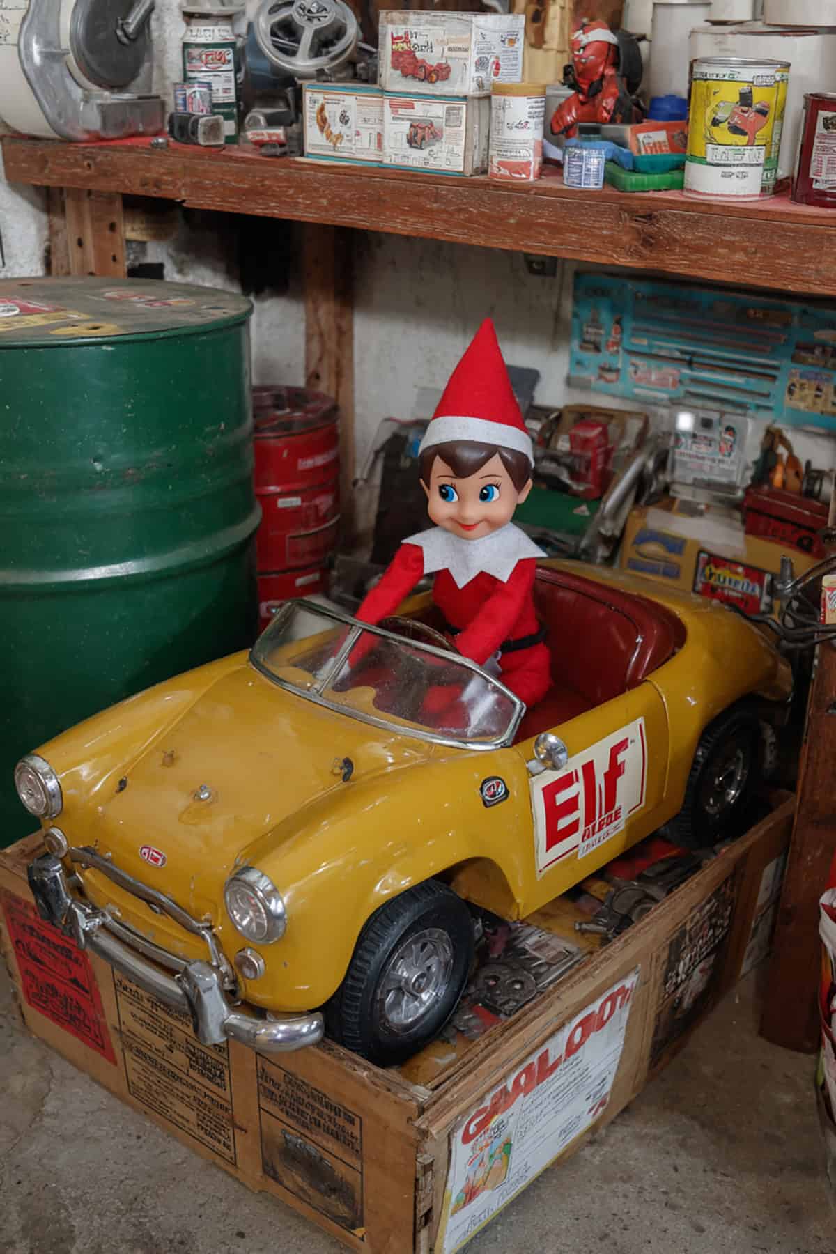 Driving in the Toy Garage